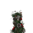 Christmas Berry Picks with Pine Cones & Holly Stems, Artificial Red Berry Evergreen Pine Branch Sprays for DIY Xmas Garland Wreath, Holiday Floral Arrangement Decorations(red 1)