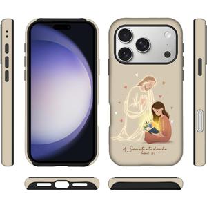 Compatible with iPhone 17 Pro Case Shockproof Slim TPU Hard PC Protective Cover God Jesus