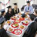 Litmitfu 150 Pcs Graduation Plates and Napkins 2026 - Blue Congrats Grad Class of 2026 Paper Dessert Dinner Plates Napkins Set for Graduation Party Decorations Supplies Table Decor, Serves 50