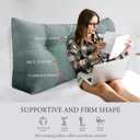 8 lbs Thickened Twin Headboard Pillow Wedge College Dorm Bed Pillow for Backrest Reading Triangular Pillow with Side Pocket for Sitting in Bed, Dorm Bedding Essentials for Girls & Boys Gray, Twin:39*8*20 IN