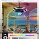 LEDIARY 24” Outdoor RGB Ceiling Fans with Light, IP65 Waterproof Gazebo Fan