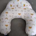 Momcozy Original Nursing Pillow and Positioner, Plus Size Breast Feeding Pillow for More Support for Mom and Baby Boy or Girl，Baby Essentials for Nursing or Bottle Feeding and Removable Cotton Cover