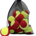 Magicorange Tennis Balls, 20 Pack Low Compression Stage Tennis Ball for Beginners Youth Kids Training Practicing with Mesh Bag for Easy Transport (Red)