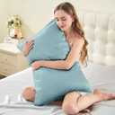 INFIIXSO Mulberry Silk Pillowcase for Hair and Skin, Silk Pillow Cases Queen Size Set of 2 with Hidden Zipper 20x30 Inches, Smooth and Soft Cooling Pillow Cases for Hot Sleepers(Haze Blue, 2 Pack)