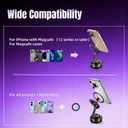 Magnetic Vacuum Car Phone Holder with Strong Suction Cup 360 Adjustable Foldable Phone Mount Portable Phone Holders for Your Car/Gym/Mirror Mount for iPhone & Android