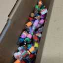 CZWZ 8 Pcs Christmas Beadable Pens, Plastic Beadable Pens with Multicolor Silicone Beads, Christmas Snowman Pine Tree Floral Hoop Deer Pens for Christmas Gifts Office School Supplies