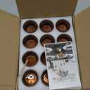 VOHO Amber Tealight Candle Holder Set of 12, 2'' x 1.4'' Glass Brown Small Votive Candle Holders Home Decoration, Clear Tealight Candles Holder for Table Centerpieces and Wedding Decor