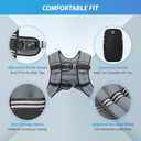 ZELUS Weighted Vest, 20lb Weight Vest with Reflective Stripe for Workout, Strength Training, Running, Fitness, Muscle Building, Weight Loss, Weightlifting