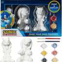 Innovative Designs Sonic The Hedgehog DIY Paint Your Own Figurines Arts and Crafts Set for Boys - Sonic & Knuckles The Echidna