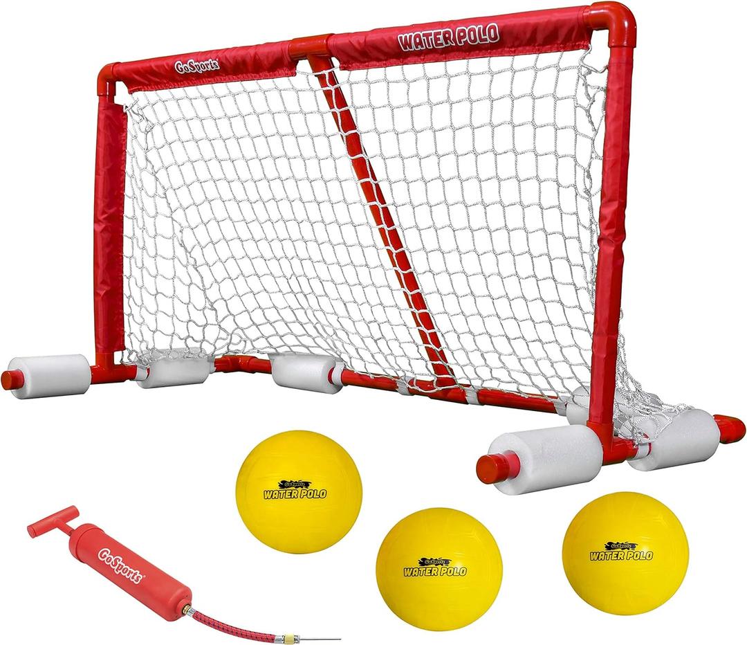 GoSports Floating Water Polo Game Set - Must-Have Summer Pool Game Includes Goal and 3 Balls