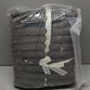 Amlie Home Faux Fur Throw Blanket for Couch, Cozy Fuzzy Fluffy Fur Luxurious Soft Striped Plush Gift Blankets for Family Sofa Chair Bedroom, 60"x80", Charcoal Grey