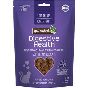 4 x Get Naked 1 Pouch Furball Relief Soft Treats For Cats, 2.5 Oz(pack of 1)