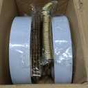 I00000 144 Small Plastic Dessert Plates Set Include 72 Pcs Gold Dessert Plates 7.5" with 72 Pcs Forks 7.5",Disposable Cake Plate,Fancy White Gold Plastic Small Plates for Party