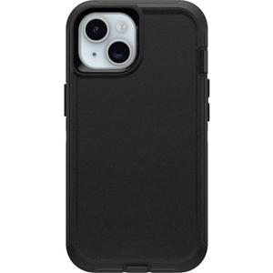 iPhone 15 and iPhone 14 Defender Case - Black, Rugged & Durable,