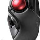ELECOM HUGE Trackball, 2.4GHz Wireless USB, Index Finger Control, Customizable 8-Button, Large Soft Palm Rest, 52mm Ball, Windows PC Mac (M-HT1DRBK)