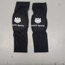 FitsT4 Sports Volleyball Arm Sleeves for Girls Passing Forearm Sleeves with Protection Pads and Thumbhole for Youth, Black 10"