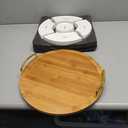 Chip and Dip Serving Set, 13.5" Serving Platters and Trays, Appetizer Serving Tray, Divided Serving Tray, Party Serving Relish Trays and Platters, Lazy Susan Taco Bar, Lazy Susan Serving Platter