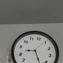 LEIKE Metal Wall Clock 10IN Black, Retro Silent Quartz Battery Operated, Decorative for Patio, Kitchen, Living Room, Bedroom, Pool