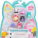 Squish-a-longs 8 Pack - 1” Mini-Squish with 2 Accessories, 1 Ring, and a Collector’s Guide - Collect, Trade, & Play 2 Pcs