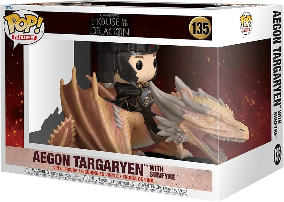 Funko Pop Rides: House of The Dragon - Aegon Targaryen and Sunfyre - Collectable Vinyl Figure - Gift Idea - Official Merchandise - Toys for Kids & Adults - Comedy Fans