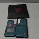 Vinich for Samsung Galaxy S23 Wallet Case with Card Holder, RFID Blocking Credit Slots Kickstand Shockproof Phone Cover Fit for Galaxy S23 6.1" Bluish Green