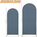 Arch Covers,Arch Backdrop Stand Fitted Cover for Wedding Birthday Party Ceremony Banquet Decoration(7.2FT&6FT,Dusty Blue,Cover Only)