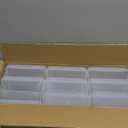 Medium Clear Storage Box 9 Pack Stackable Storage Containers with Snap-Tight Latch 10" x 5"x 1.9" for Pencil Box,Art tools