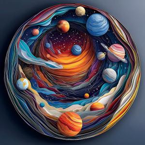 500 Piece Puzzles for Adults Clearance, Mysterious 3D Stereoscopic Cosmic Planets Puzzle for Impossible Challenge Art Jigsaw Puzzles, for Gifts Party Games Family Fun, 20 * 20 Inch Dust-Free Puzzle