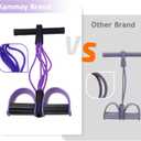 6-Tubes Tension Rope, Multifunction Elastic Yoga Pedal Puller Resistance Band, Natural Latex Tension Rope Fitness Equipment, for Abdomen, Waist, Arm, Leg Stretching Slimming Training