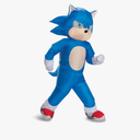 Disguise Sonic Inflatable Kids Costume, Official Sonic Move 3 Inflating Costume with Fan, One Size Child Torn leg