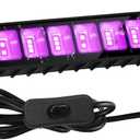 Upgraded 36W LED Black Light Bar, Premium Flood Light with Plug+Switch+5ft Cord, Light Up 21x21ft Area, for Halloween Glow Fluorescent Party Bedroom Game Room Body Paint Stage Lighting