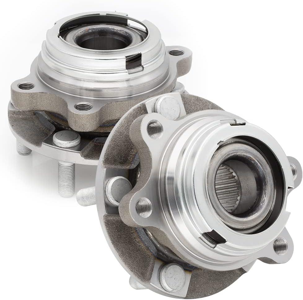 Pair Front Wheel Hub Bearing Assembly Compatible with Nissan Altima 07-18 / Maxima 2009-18 / Murano 2009-18 / Pathfinder 13-19 / Infiniti JX35 2013 / Infiniti QX60 2014-18 [513296]