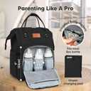 KeaBabies Baby Diaper Bag Backpack - Large Baby Bag for Boys, Girls, Waterproof Multi Function Travel Diaper Backpack with Changing Pad, Durable Travel Essentials for Moms and Dads (Trendy Black)
