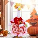 AZYM Fall Porch Goose Outfits,3 Pcs/Set Halloween Pumpkin Maple Leaf Yard Goose Statue Clothes for 23" Statue Patio Lawn Garden Thankgiving Day Decoration