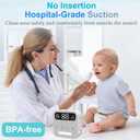 Electric Nasal Aspirator with Storage Box, 70Kpa Electric Nose Suction Nose Sucker for Baby,3 Silicone Tips,9 Suction Levels,Light Function,Anti-Reflux Design,BC-026