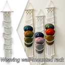 Baseball Hat Organizer,Hat Holder on Wall, Decorative Boho Macrame Hat Rack for Wall to Display Your Baseball Caps Collection