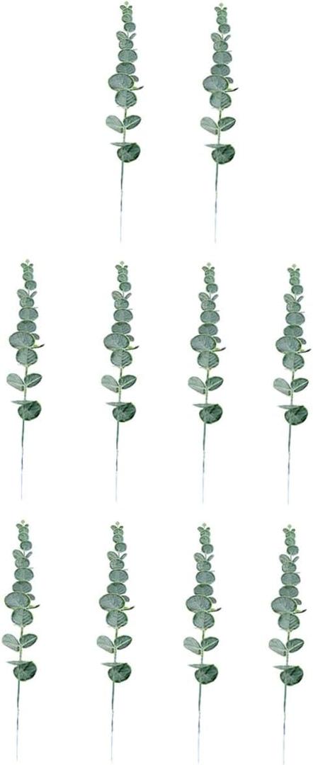 10 pcs Simulated Eucalyptus Leaves Flowers Decor Household Decor Wedding Decorations for Ceremony Home Decor Realistic Eucalyptus Leaves Faux Branches Cutting Artificial Silk