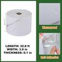 Peel and Stick Waterproof Mirror Frame Border Sticker Self Adhesive Edging Lines Foam Wall Base Moulding Trim for Home Decoration (32.8 Ft x 3.9 in)