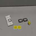 2 Pack Case for Apple Watch Screen Protector, Hard PC Case with Tempered Glass Protective Cover Guard Bumper, Slim Apple Watch Cover for iWatch Series 9 8 7 - Black/Black 45mm