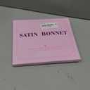 Satin Bonnet Silk Bonnet for Sleeping Silk Sleep Cap Double Layer Hair Bonnet with Elastic Tie Band for Curly Hair Night Cap (Black Flower + Black)