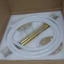 59" Pendant Lights Kitchen Island, 31W LED Dimmable Chandelier with Remote Control, Aluminum Linear Hanging Light Fixture for Dining Room Kitchen Island Bar (Gold, 59 in)