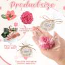 Demissle 20 Sets Baby Shower Favors Handmade Rose Flower Scented Soap Party Favors Gifts for Guests with Thank You Tags for Baby Bridal Shower Wedding Gender Reveal Party (Dark Pink)
