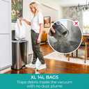 Kenmore BU1001 B200 Series Commercial Grade Vacuum Cleaner Lightweight 14L Capacity Bagged Upright Vac with LED Headlight and 2-Speed Setting Powerful Suction for Pets, Carpets & Hard Floor, Black
