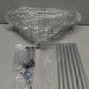 3 Tier Floor Standing Corner Shower Caddy Organizer Shelf with Hooks, Bathroom Shelves Stand Rack, Silver