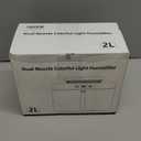 2L humidifiers for bedroom Large Room Home Ultra-Quiet 28 dB Quiet Supersized Cool Mist Air Humidifier for Baby NurseryDual NozzieEasy to Clean & Fill, 7 Color NightLight (White)