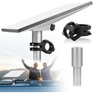 Adjustable RV Mounting Kit for Starlink Mini, Aluminum Holder and Clamp, Fits Starlink Pipe Adapter, Supports Pipe Diameters up to 1.22 Inches, Corrosion-Resistant, Easy Installation