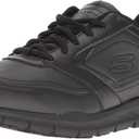 Skechers Women's Nampa-wyola Food Service Shoe (8M, Black Polyurethane)