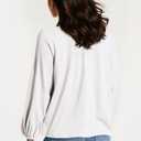 Dokotoo Womens Tops Fashion V Neck Long Sleeve Tops for Women Fall Outfits for Women 2025 Casual Loose Blouses (L)