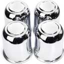RTRHINOTUNING Pack of 4 3.74inch Push Through Wheel Center Caps Chrome Silver for Truck Wheels Rim Trailer