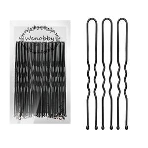 U Shaped Hair Pins for Buns, 100 PCS 2.8" Hair Pins for Women Hair Styling with Thick Hair (Black)
